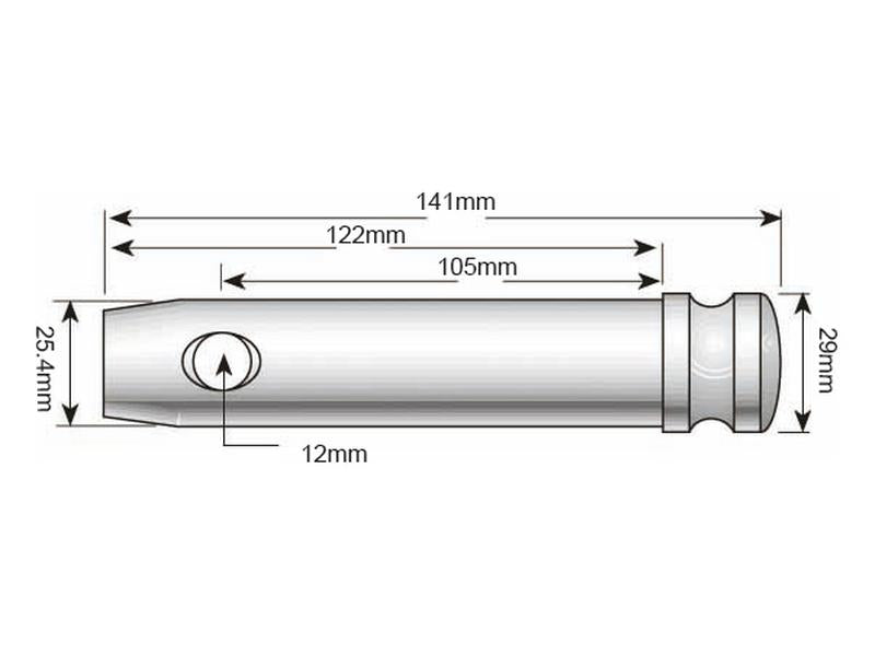 S.69 - Top link pin 25x102mm Cat. 2