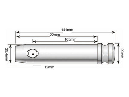 S.69 - Top link pin 25x102mm Cat. 2